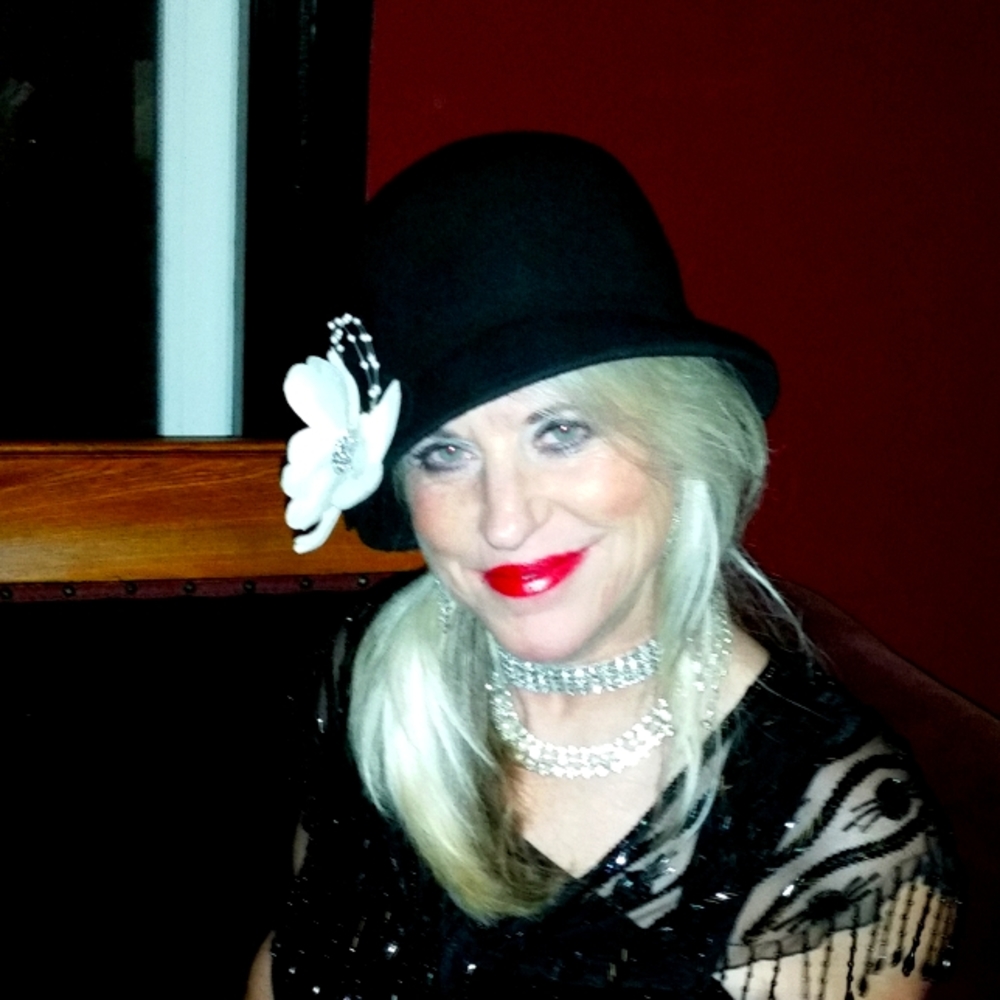Costume, Roaring 20's Felt Hats. One Red, One Black.
